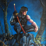Crouching Warrior - Oils on Canvas Board
